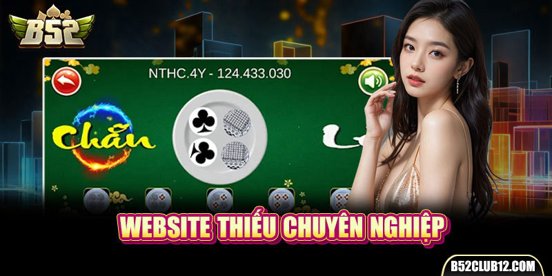 Website thiếu chuyên nghiệp